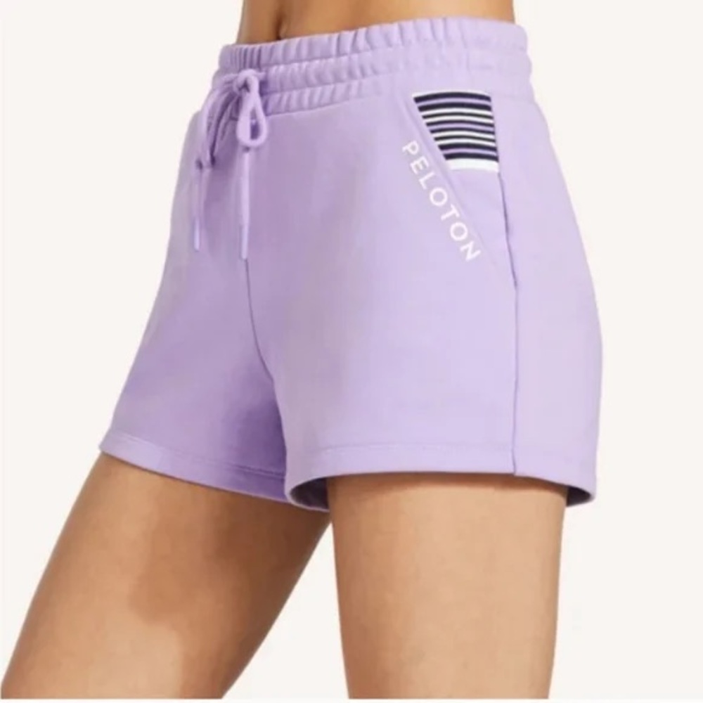 Peloton Womens French‎ Terry Lounge Shorts Lavender Purple Size L